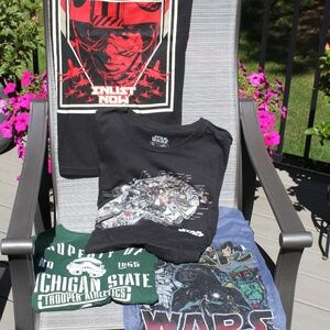Star Wars T-shirt Bundle Rogue Squadron Millennium Falcon Michigan State Size XL